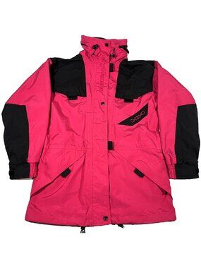 Helly Hansen Magenta Pink Womens Ski Jacket S Windbreaker Coat Vintage 90s